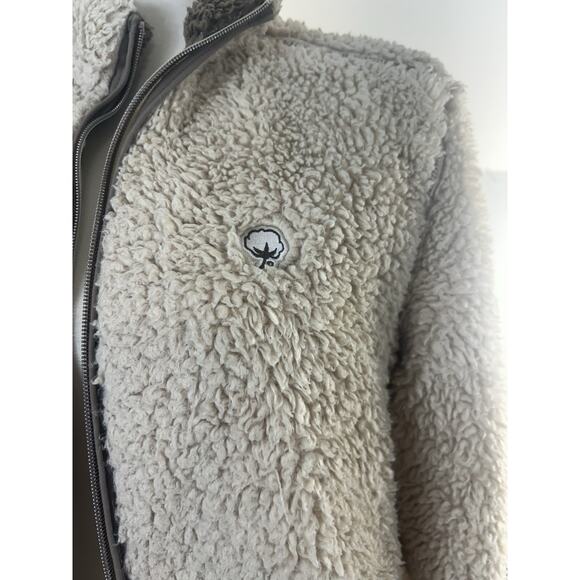 Southern Shirt Sherpa Cream Colored Extra Small XS Zip Up Jacket - Picture 2 of 12